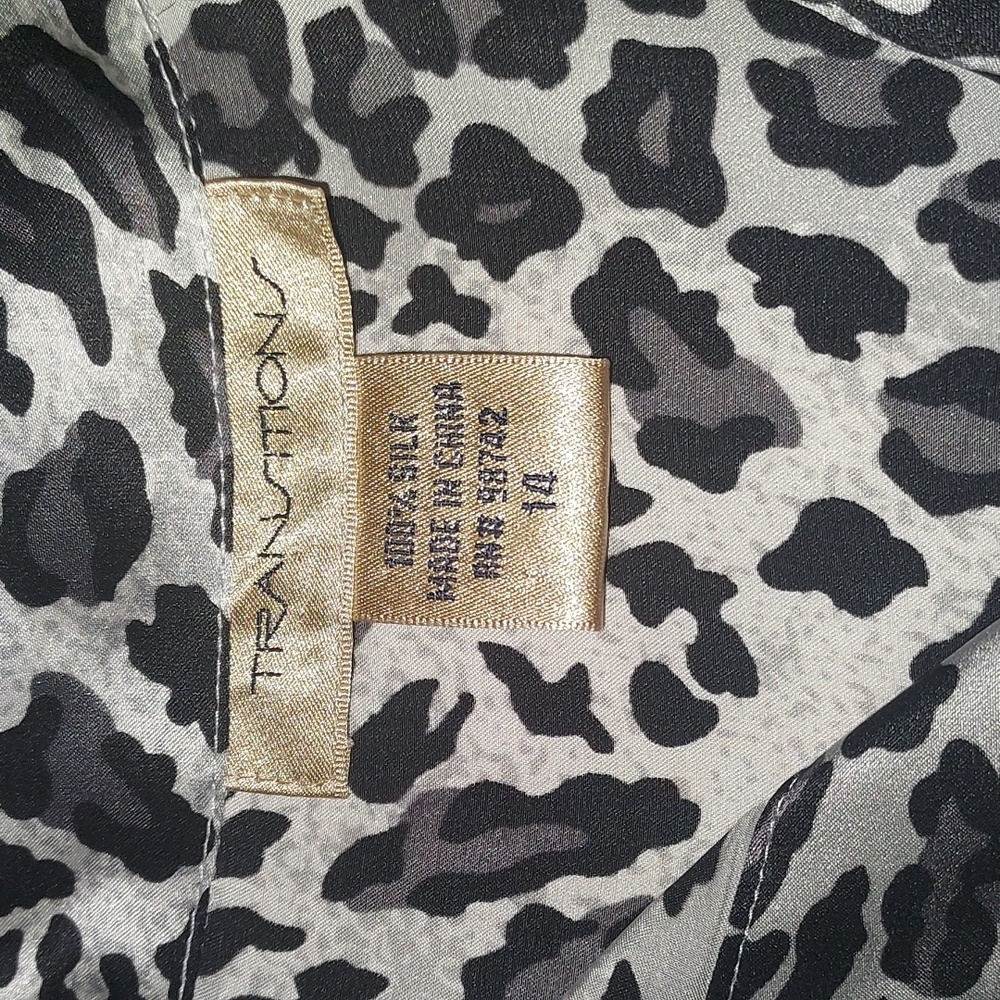 Transitions VTG 100% Silk blouse - Picture 4 of 6